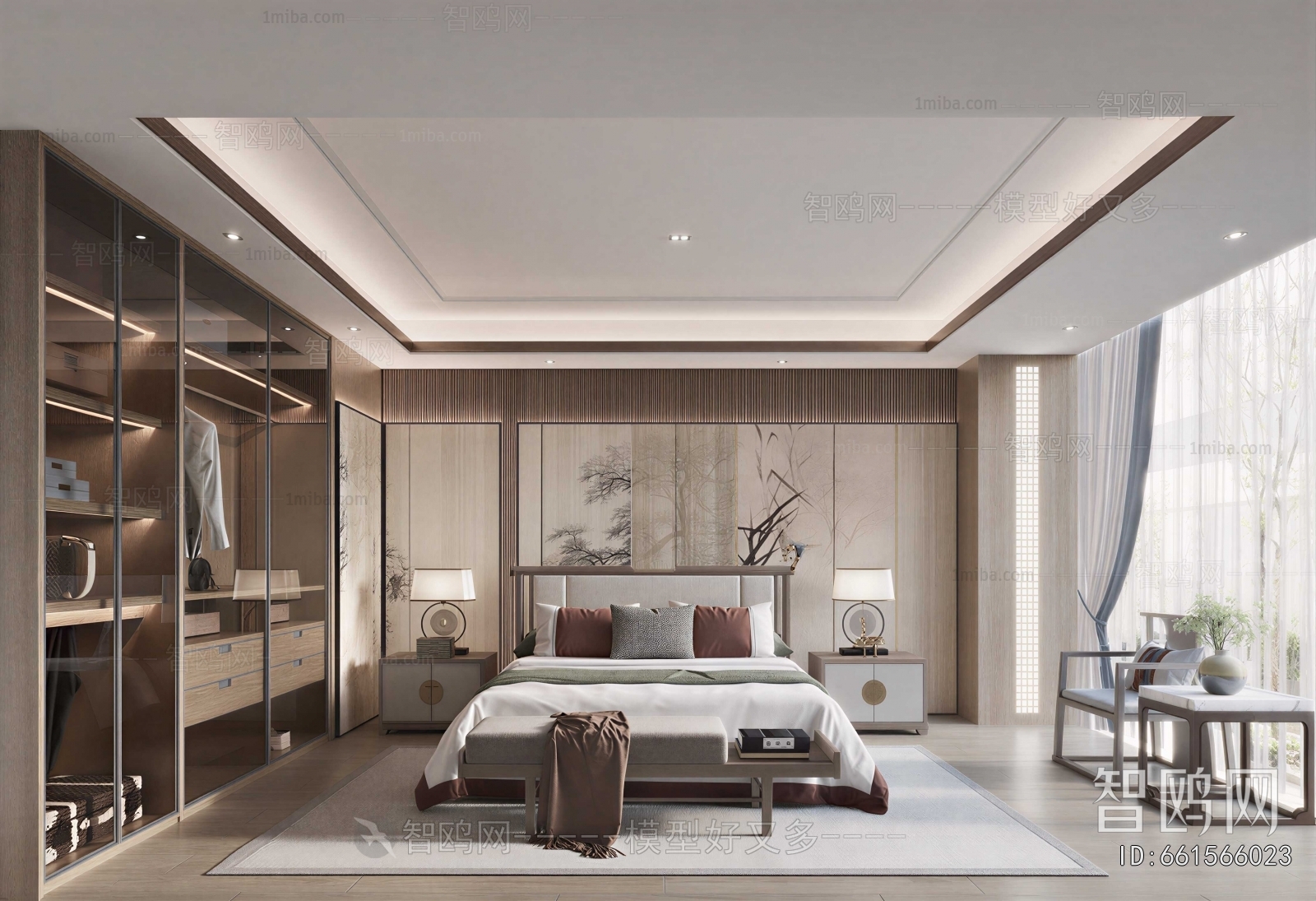 New Chinese Style Bedroom