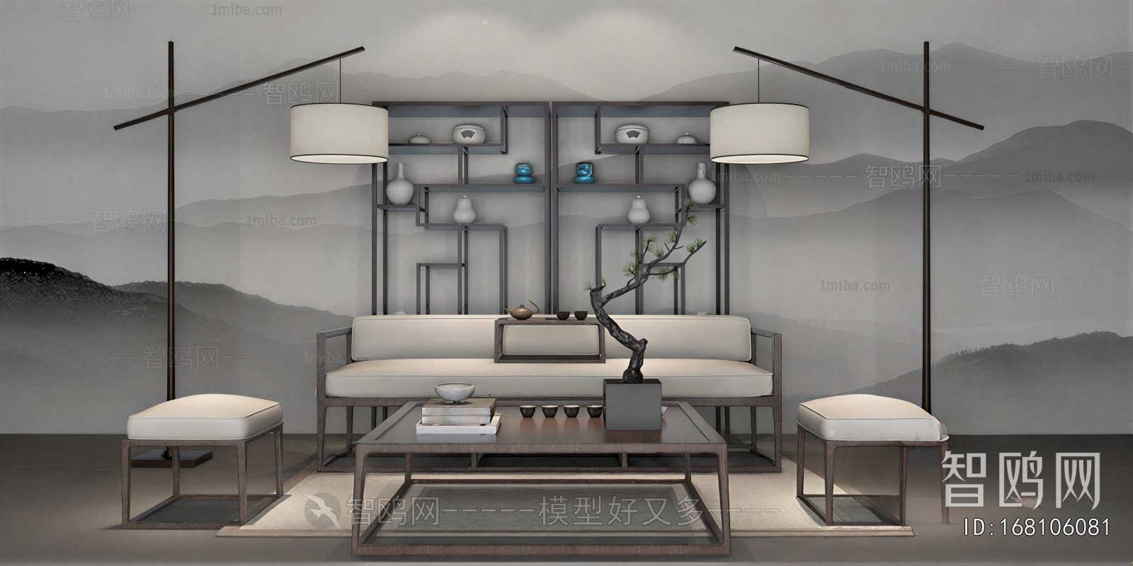 New Chinese Style Sofa Combination