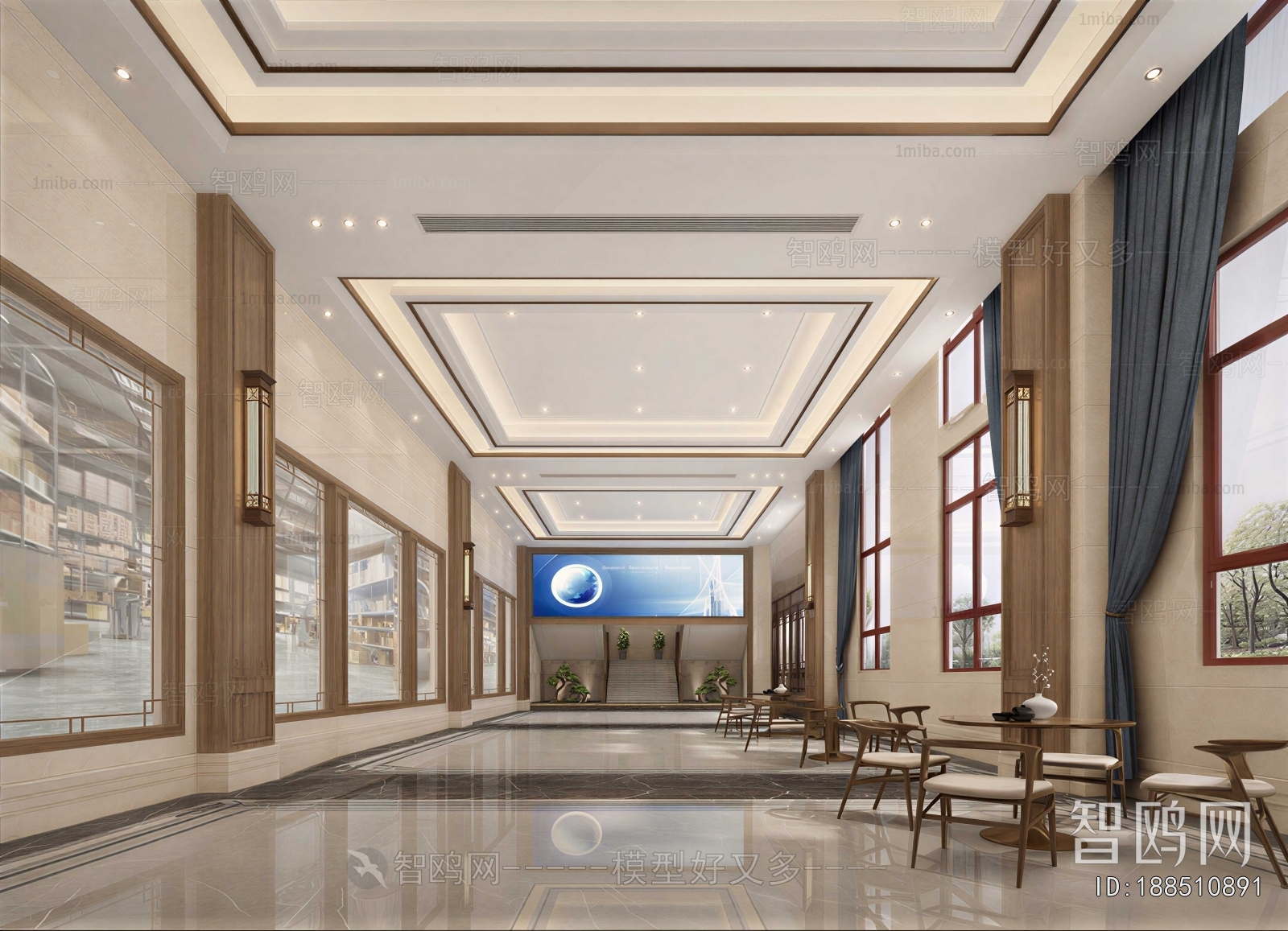 New Chinese Style Office Reception Desk