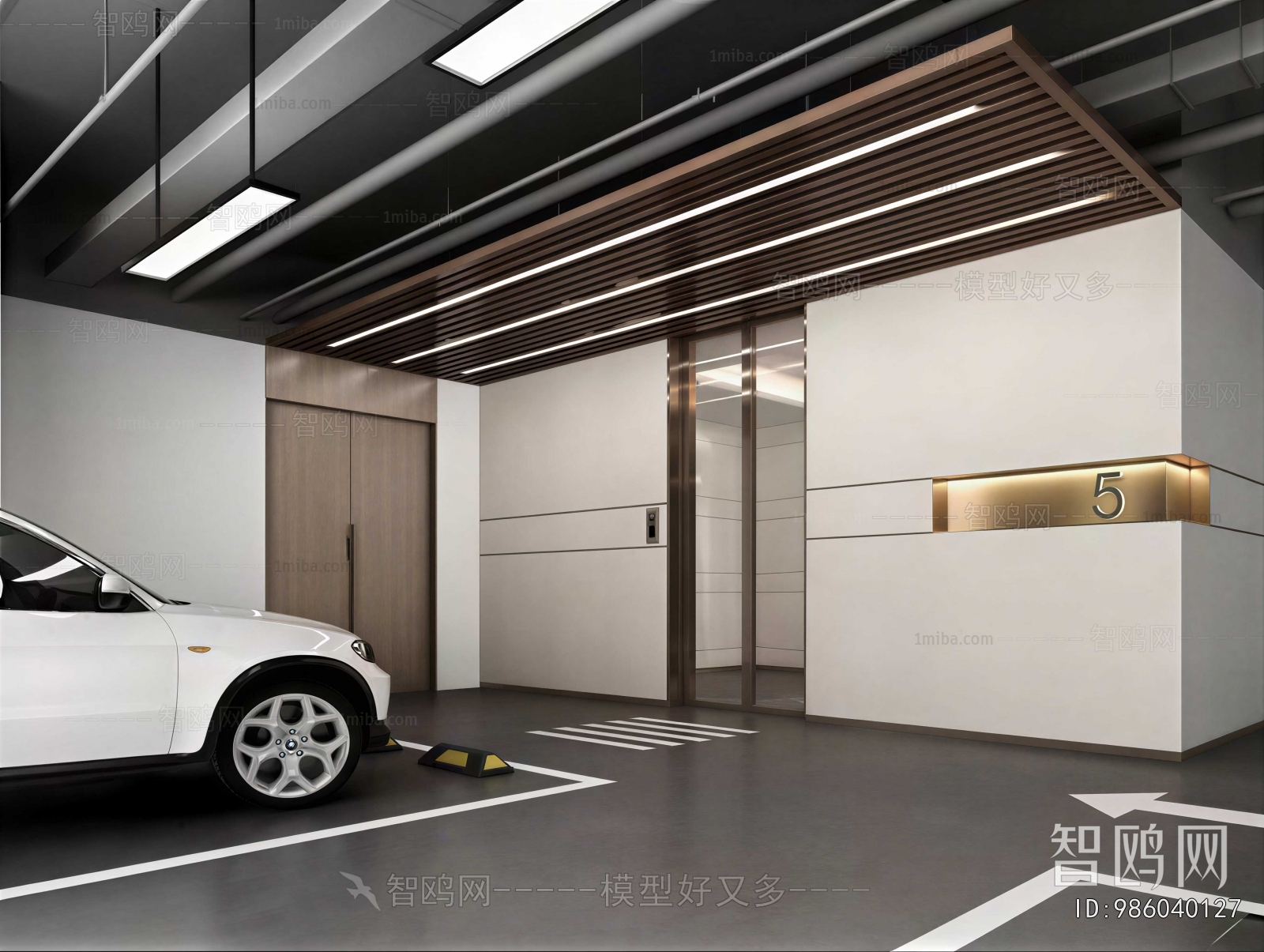 Modern Underground Parking Lot