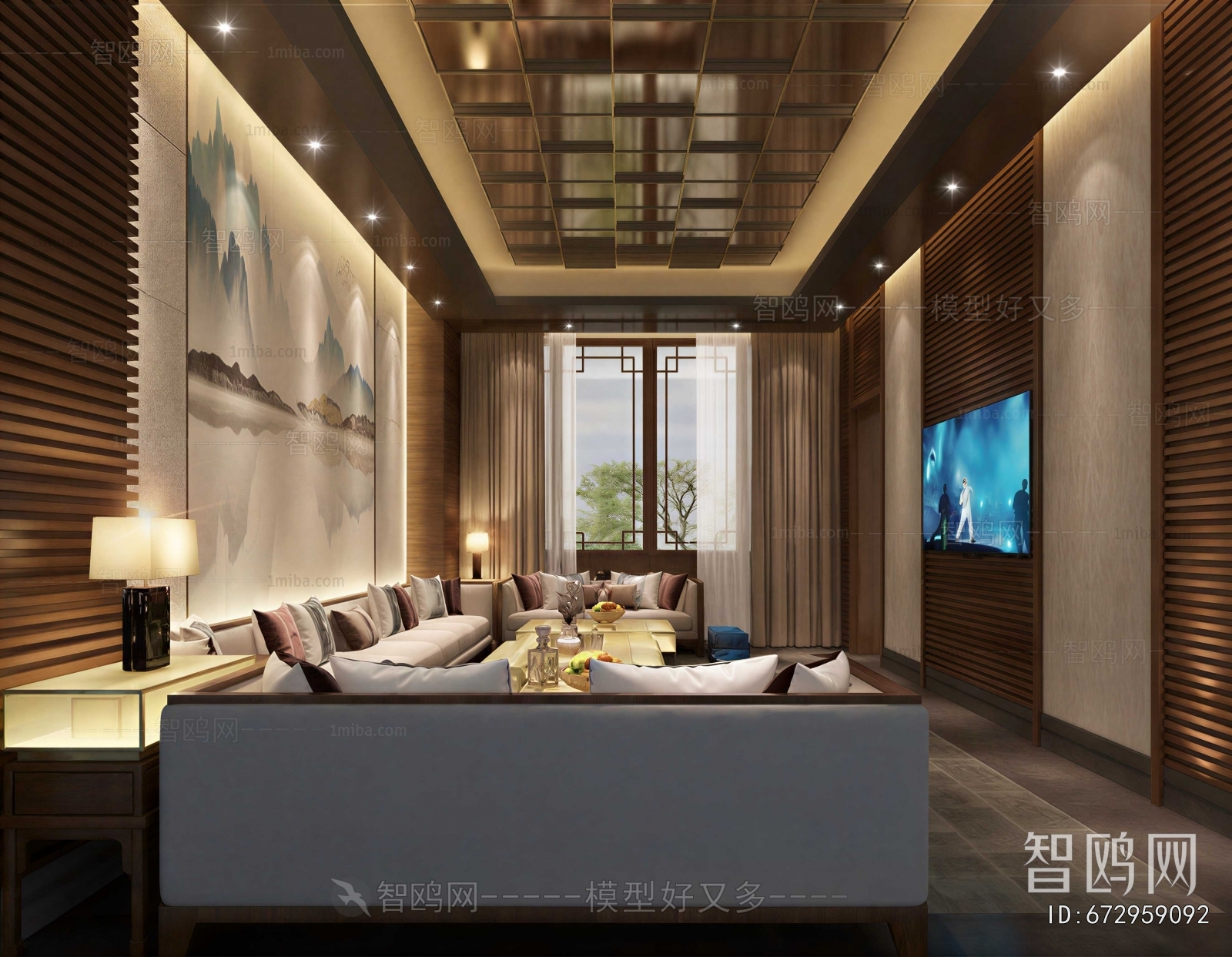 New Chinese Style A Living Room