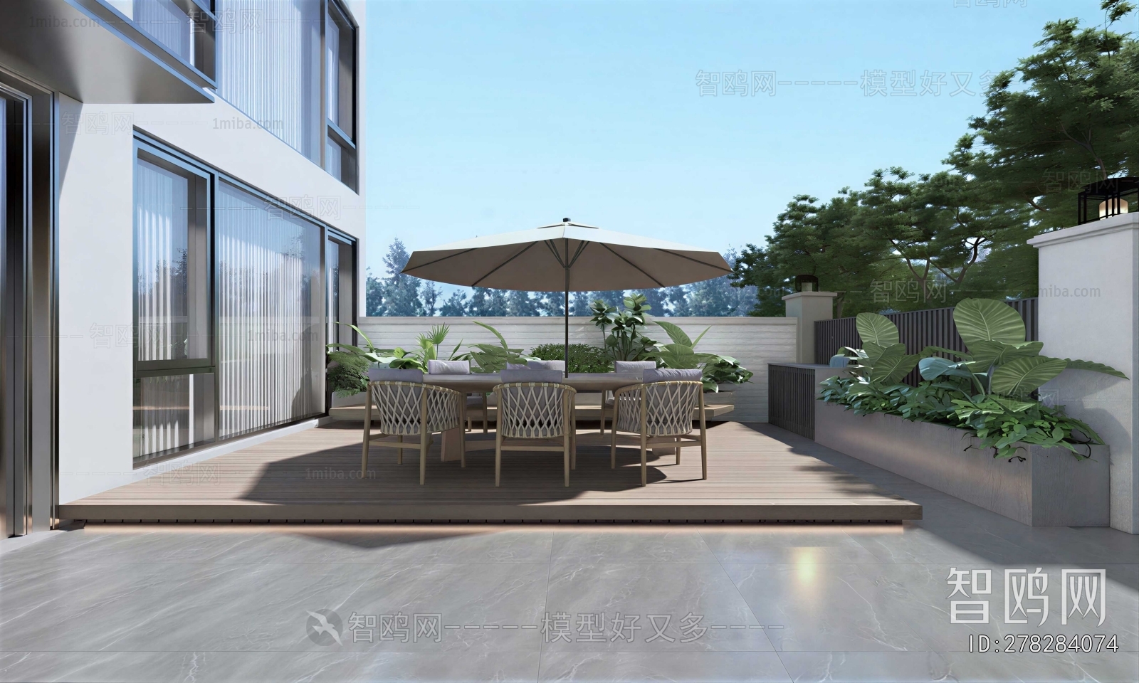 Modern Courtyard/landscape