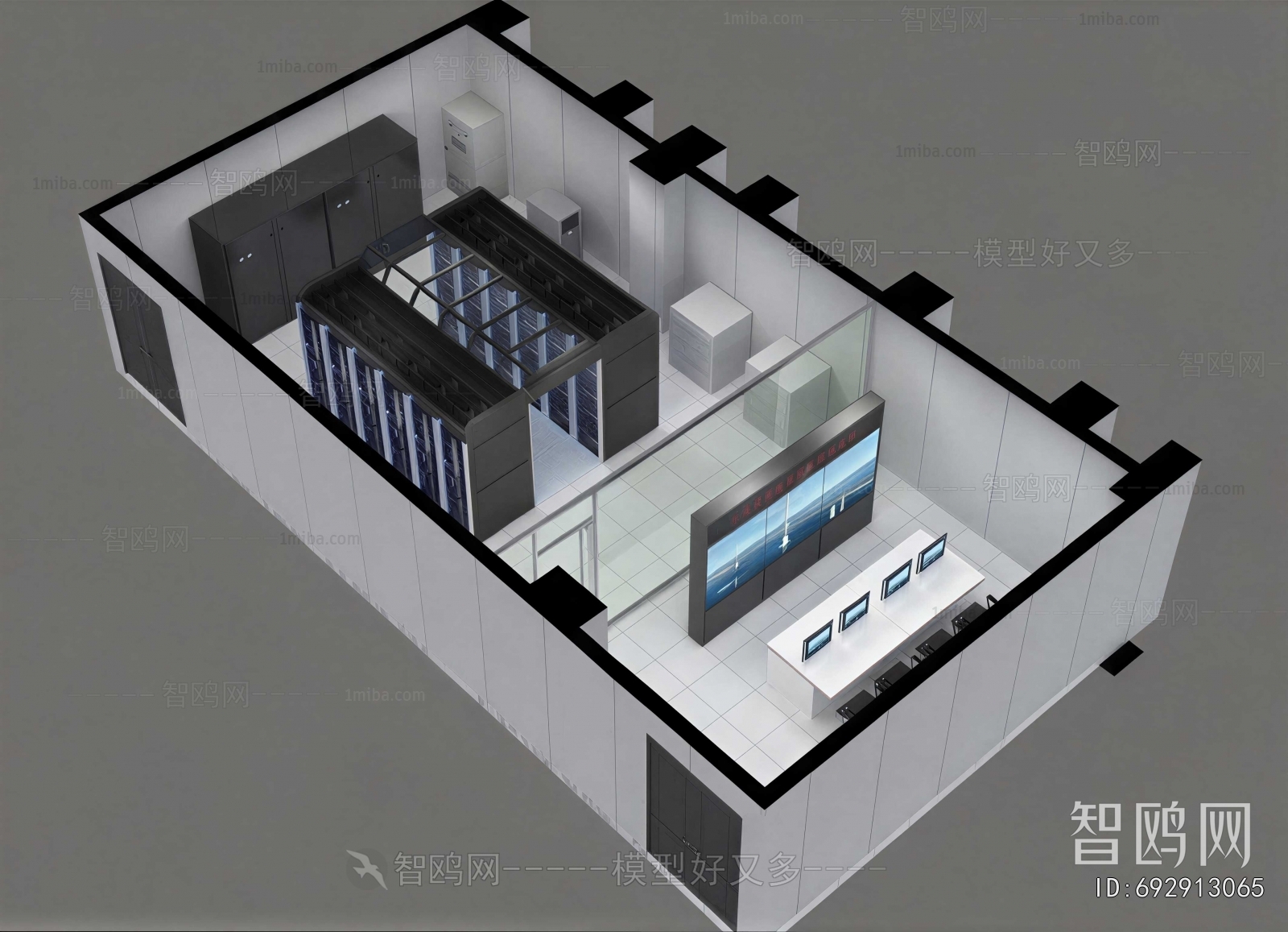 Modern Bird 's-eye View Of Office