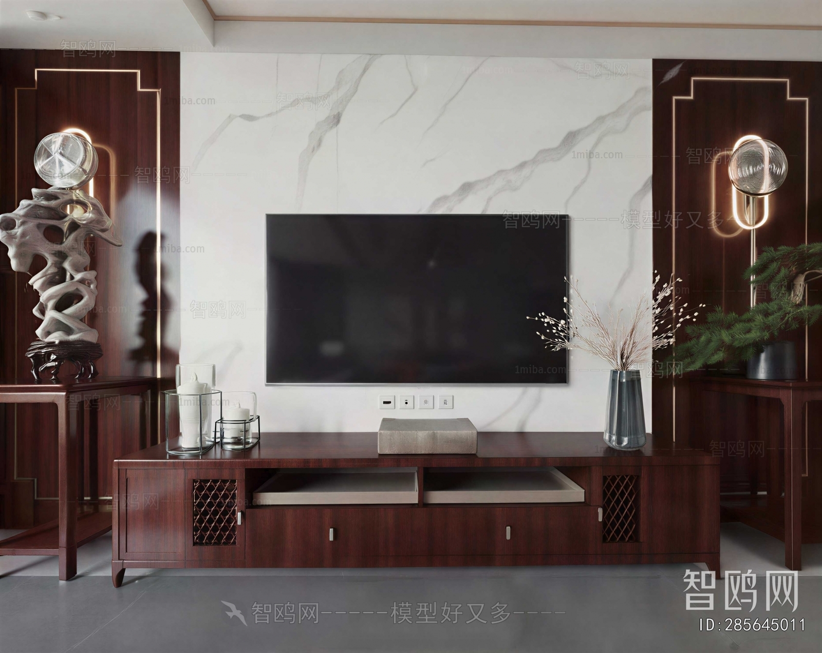 New Chinese Style TV Cabinet