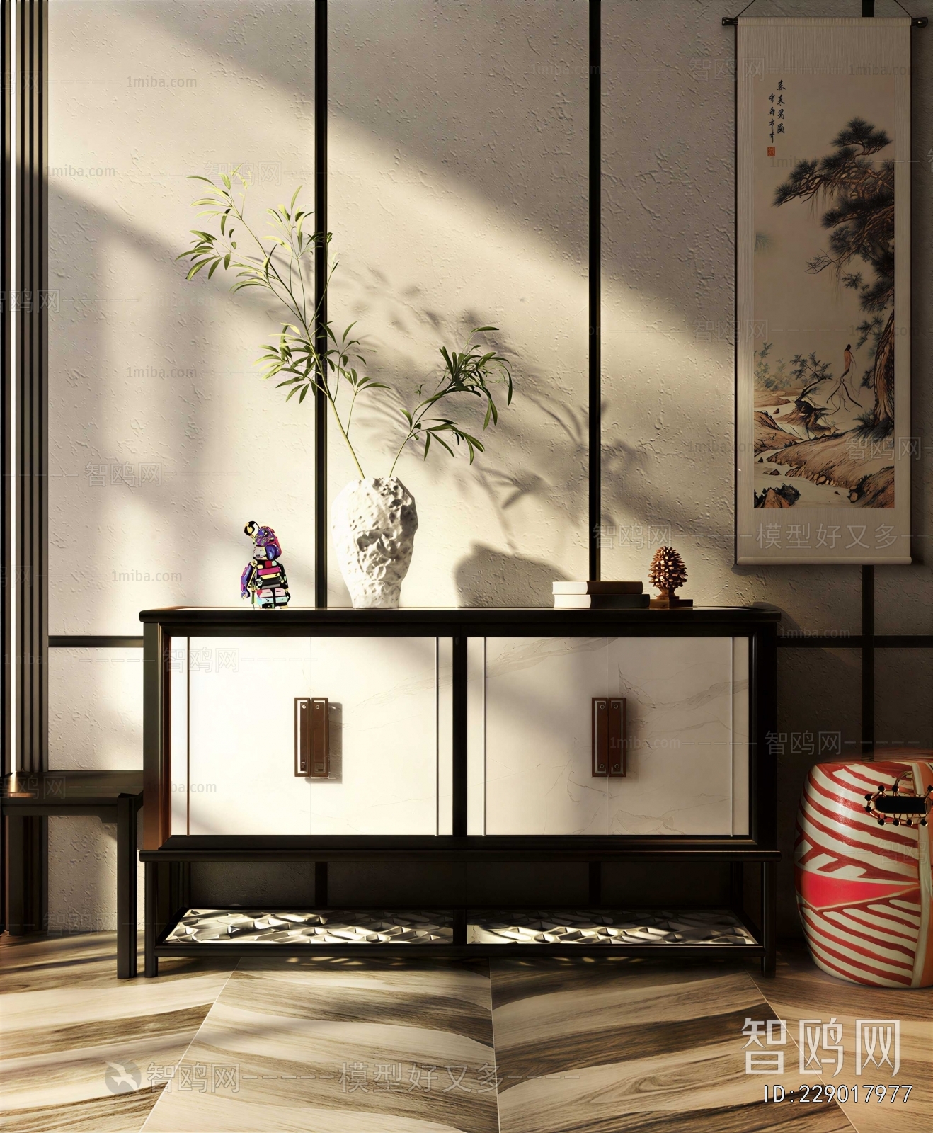 New Chinese Style Entrance Cabinet