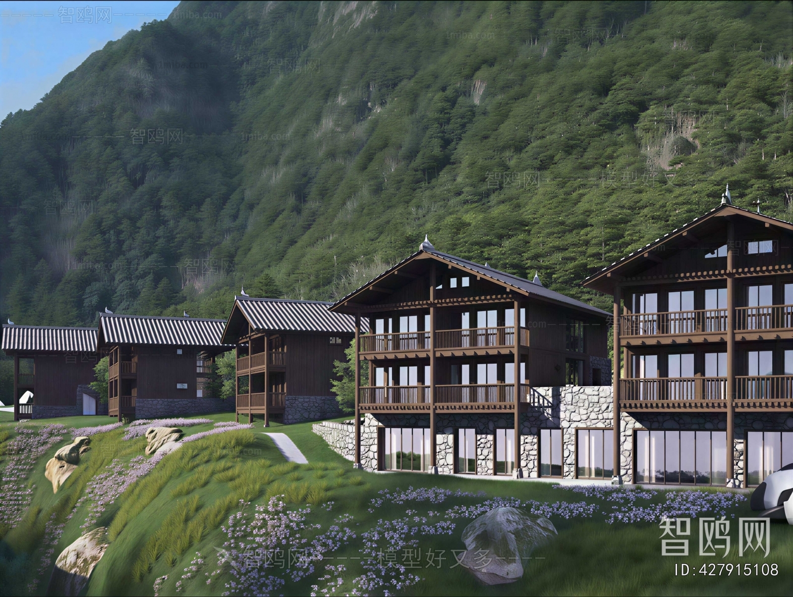 New Chinese Style Appearance Of Commercial Building