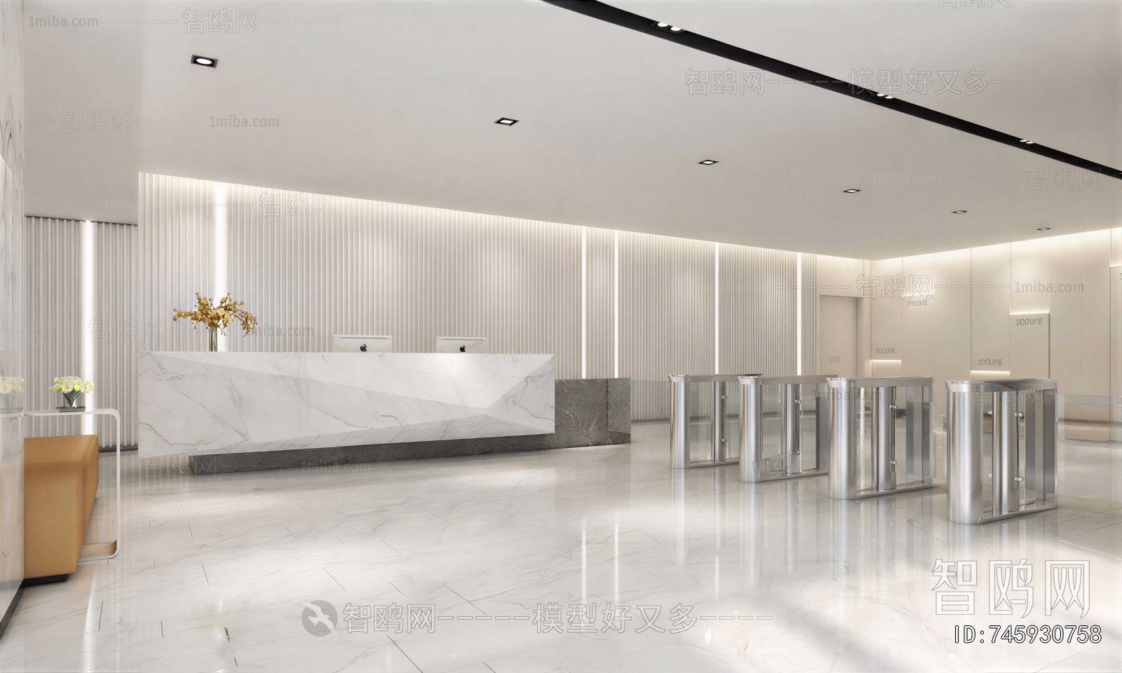 Modern Office Reception Desk