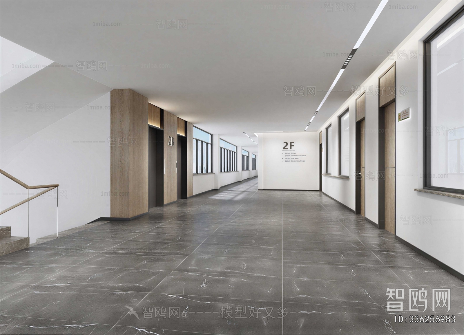 Modern Office Elevator Hall
