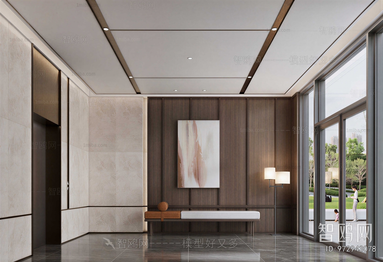 Modern Office Elevator Hall