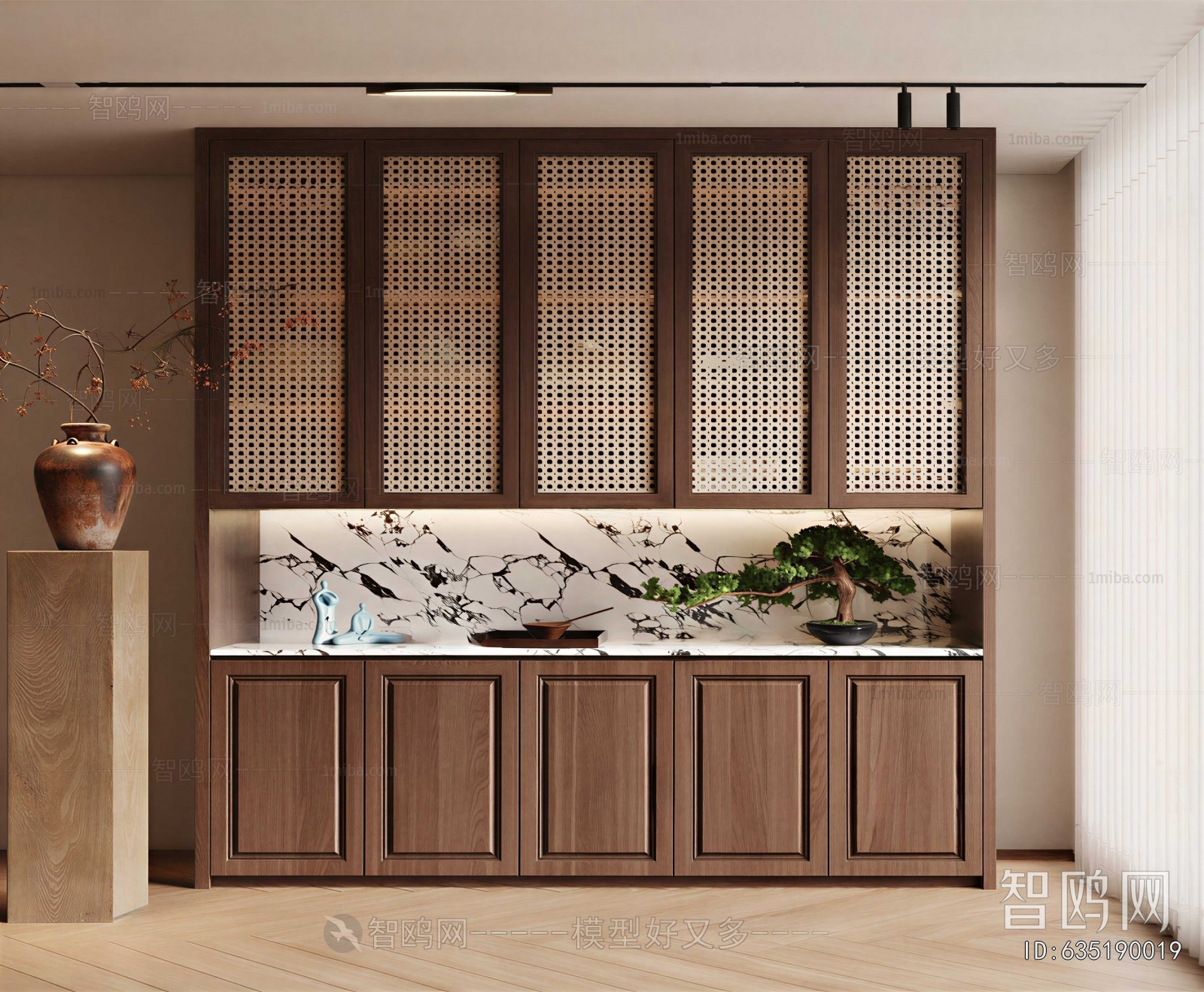 New Chinese Style Entrance Cabinet