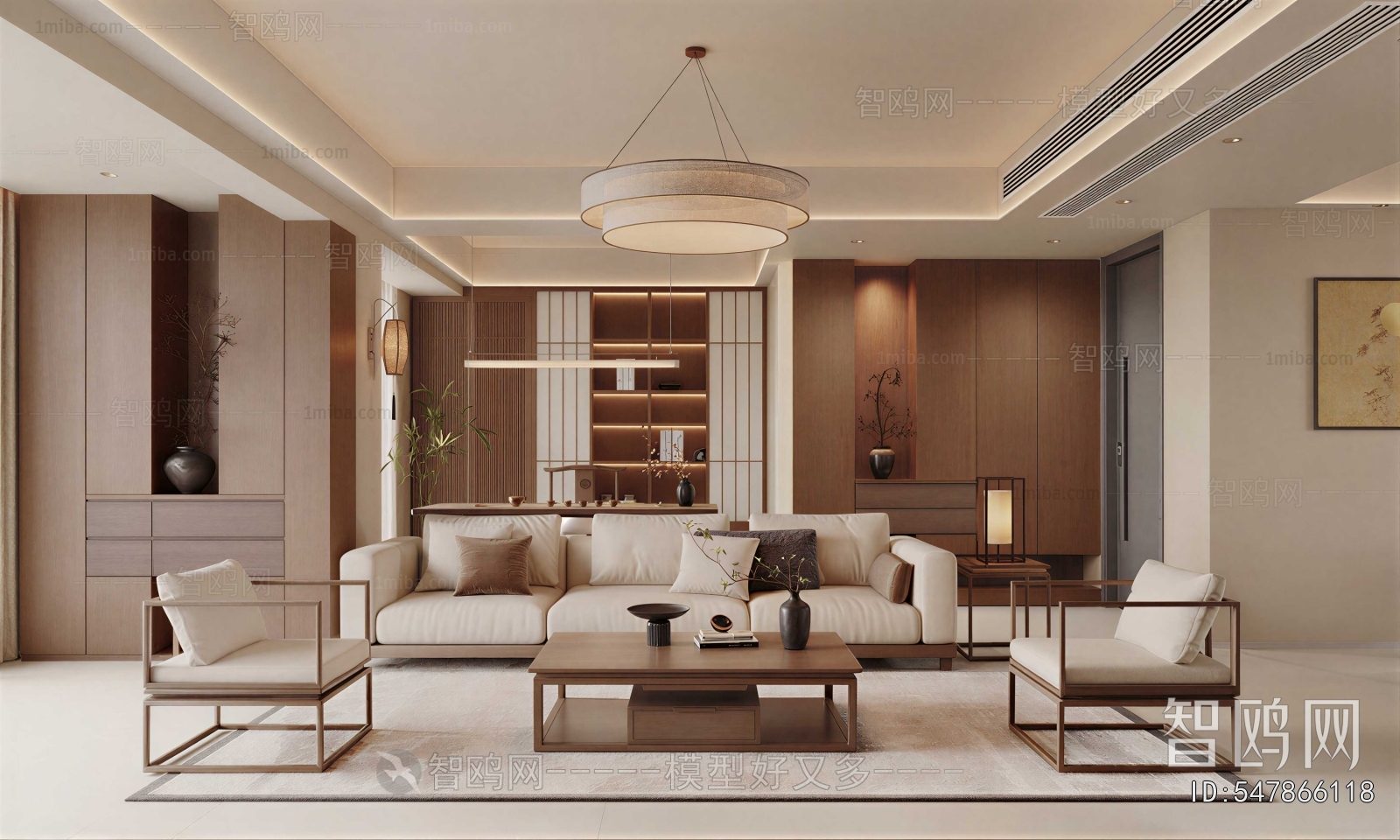 New Chinese Style A Living Room