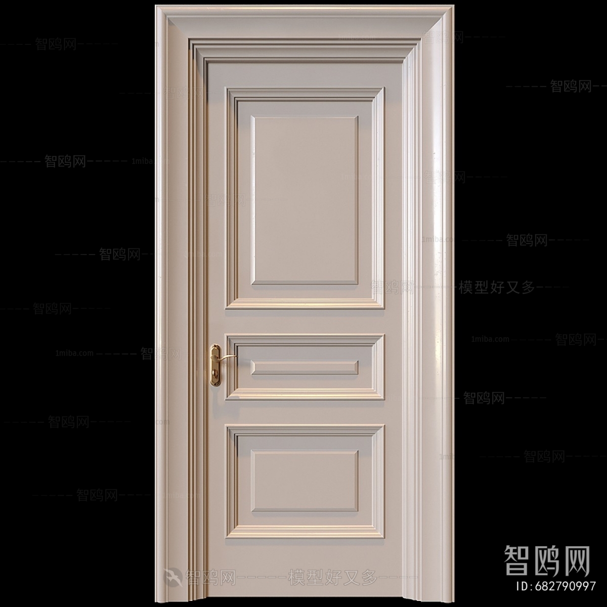Simple European Style Single Door