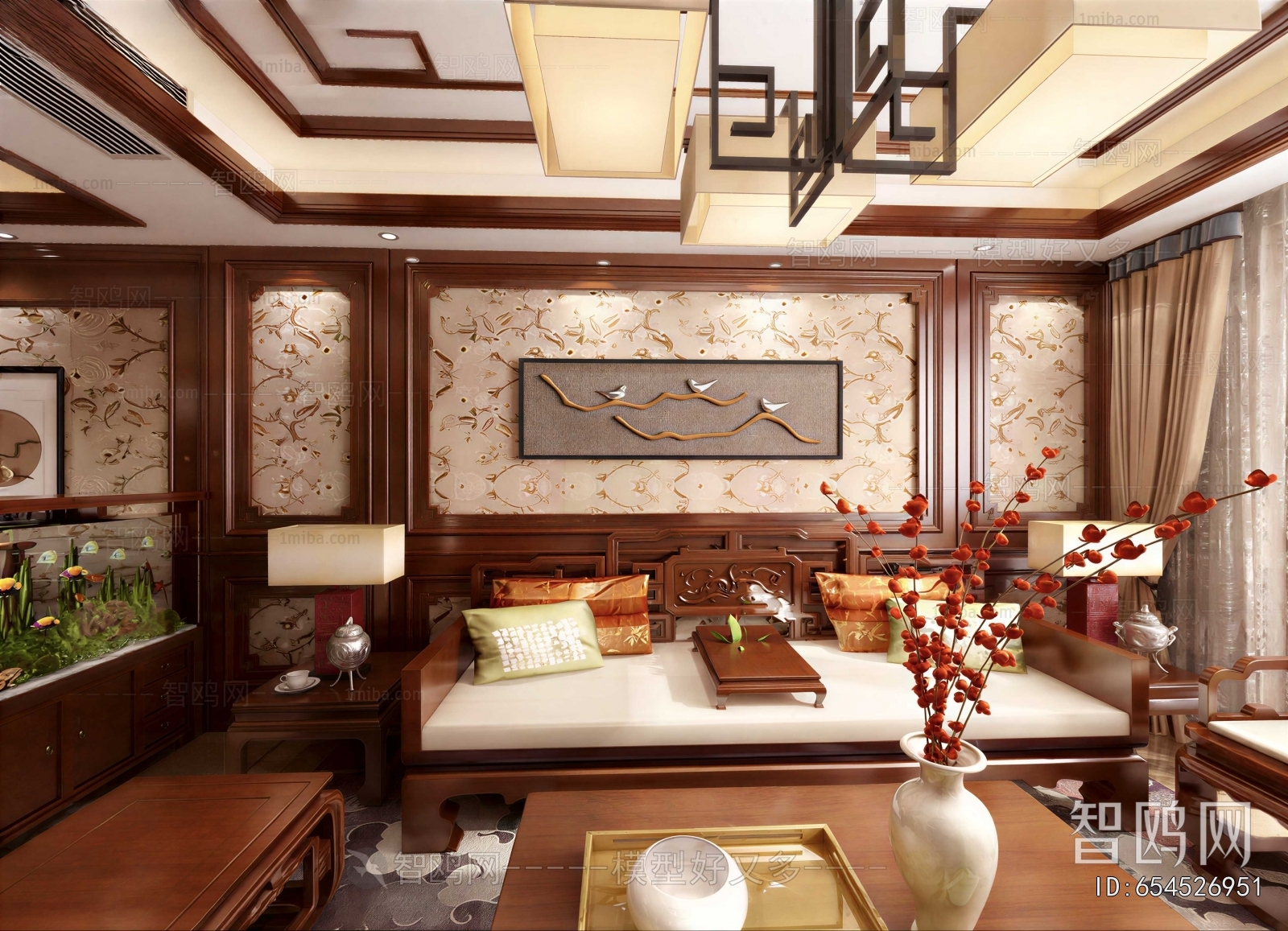 New Chinese Style A Living Room