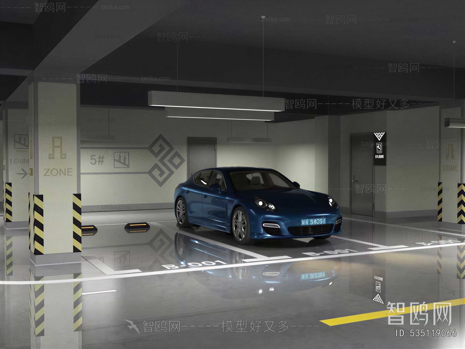 Modern Underground Parking Lot