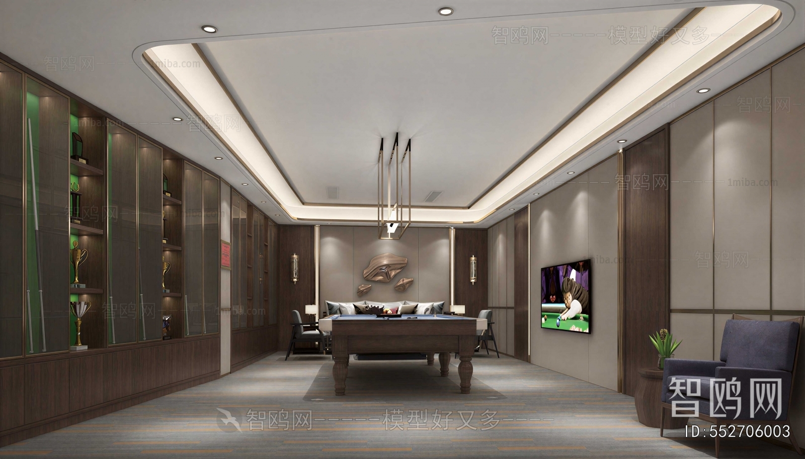 Modern Billiards Room