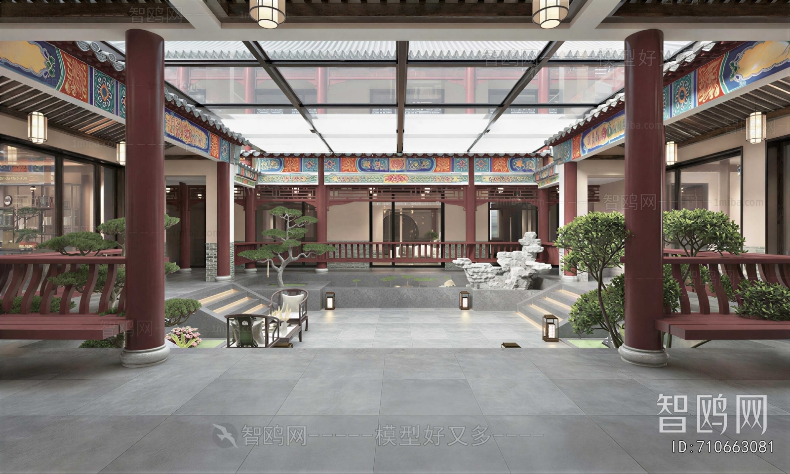 New Chinese Style Courtyard/landscape