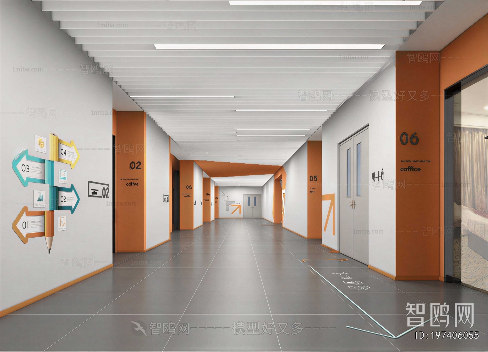 Modern Office Aisle