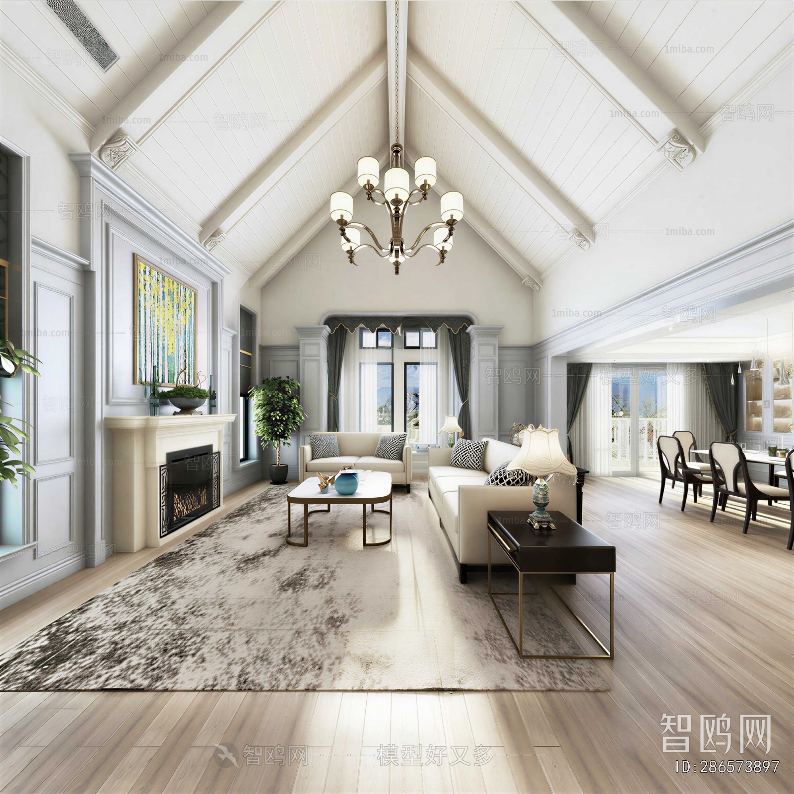 American Style A Living Room