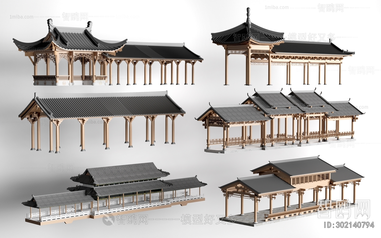 Chinese Style Ancient Architectural Buildings