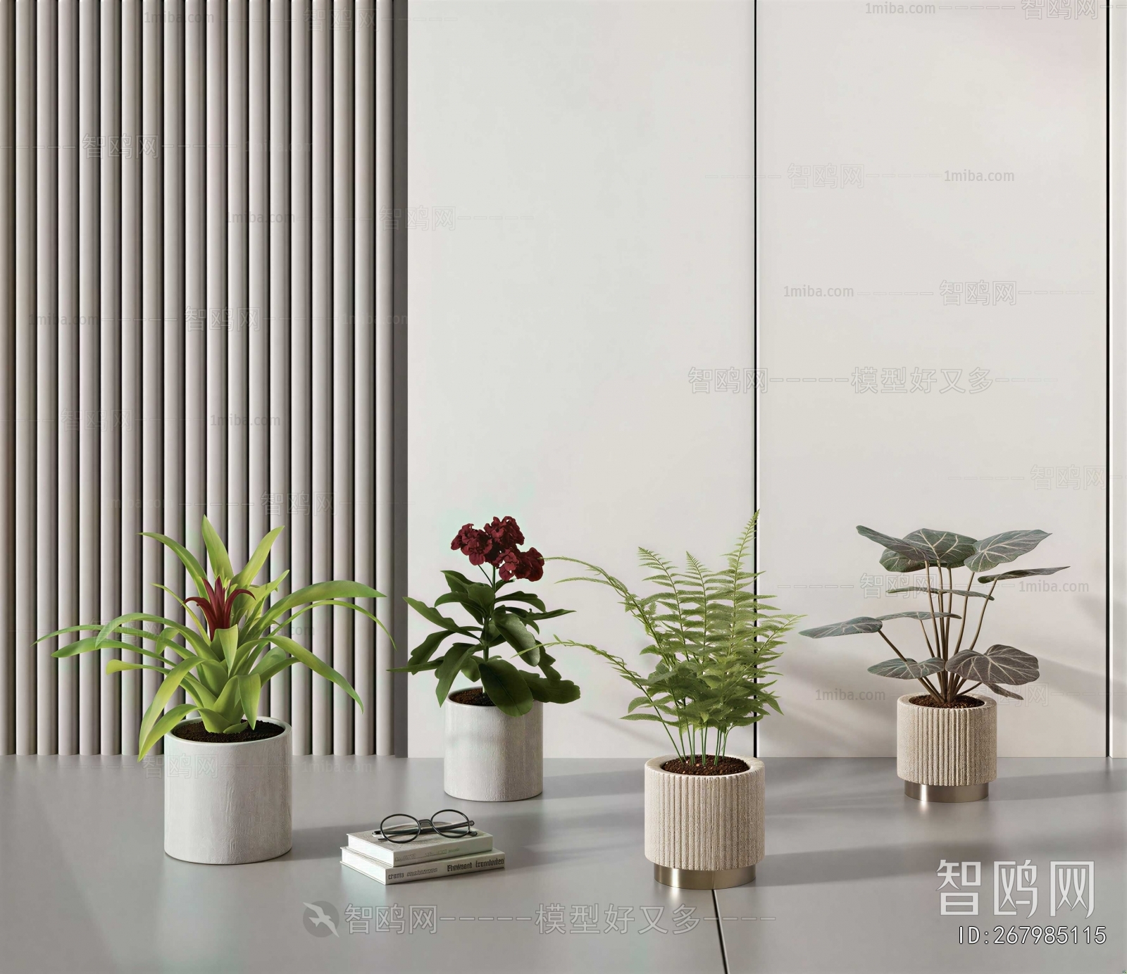 Modern Potted Green Plant