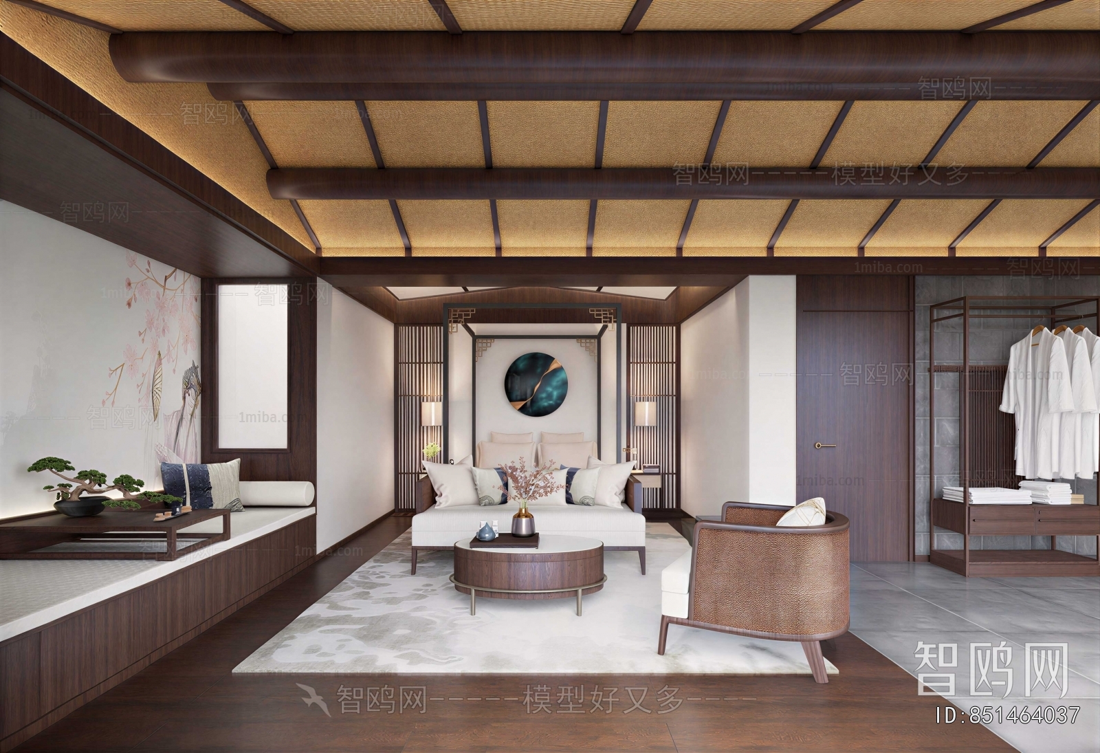 New Chinese Style Bedroom