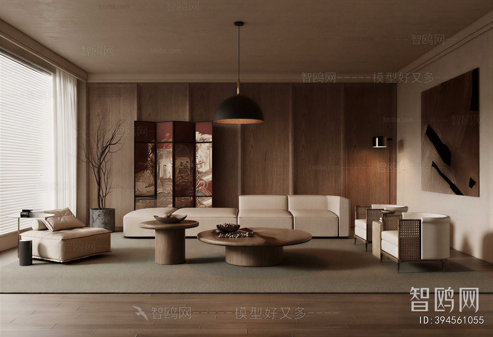 New Chinese Style A Living Room