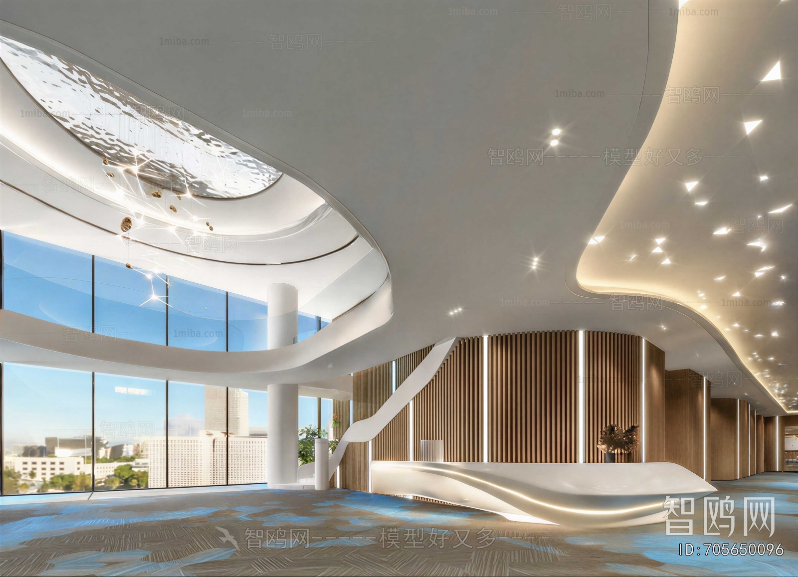 Modern Office Reception Desk