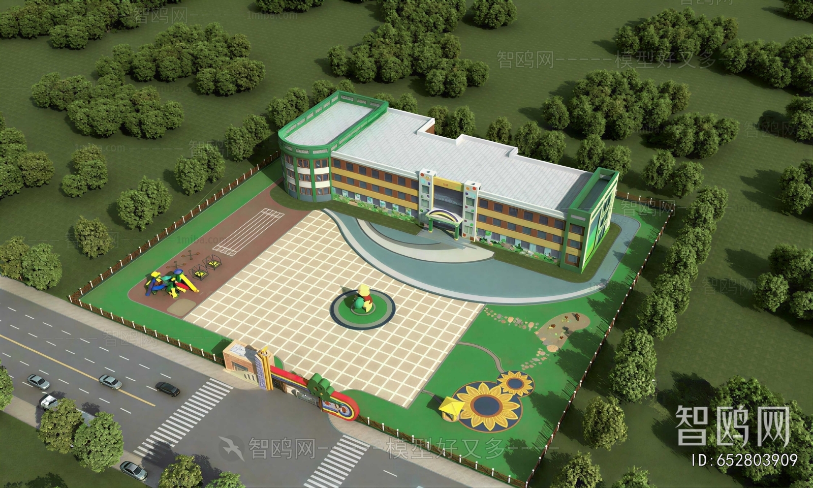 Modern Architectural Bird's-eye View Planning