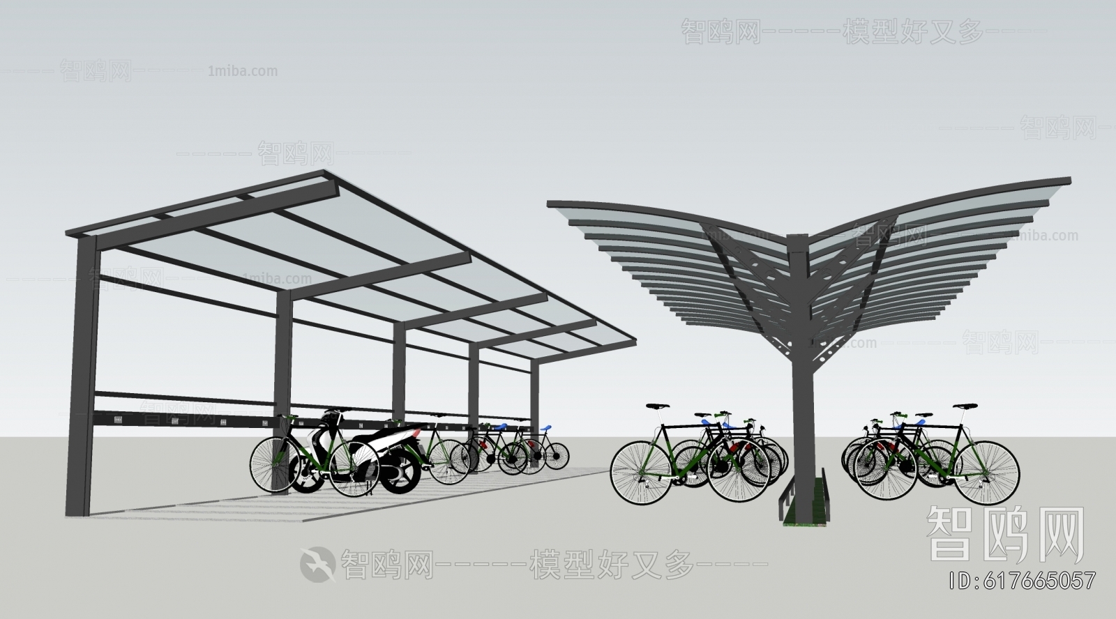 Modern Outdoor Parking Lot