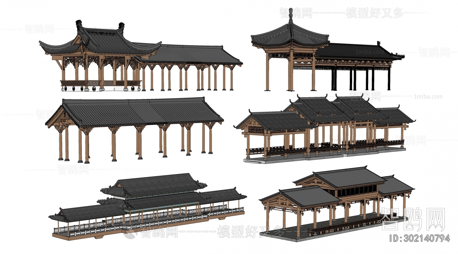 Chinese Style Ancient Architectural Buildings