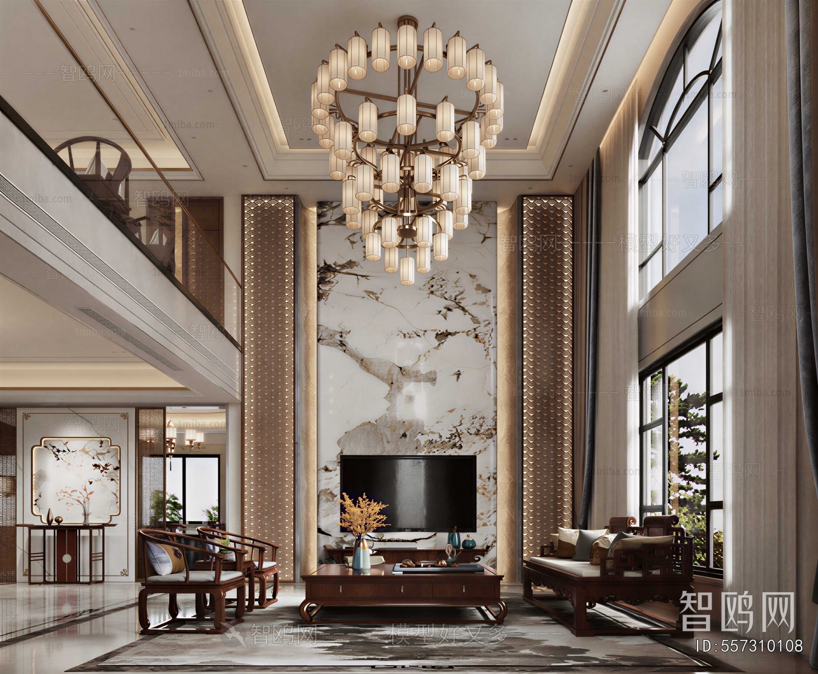 New Chinese Style A Living Room