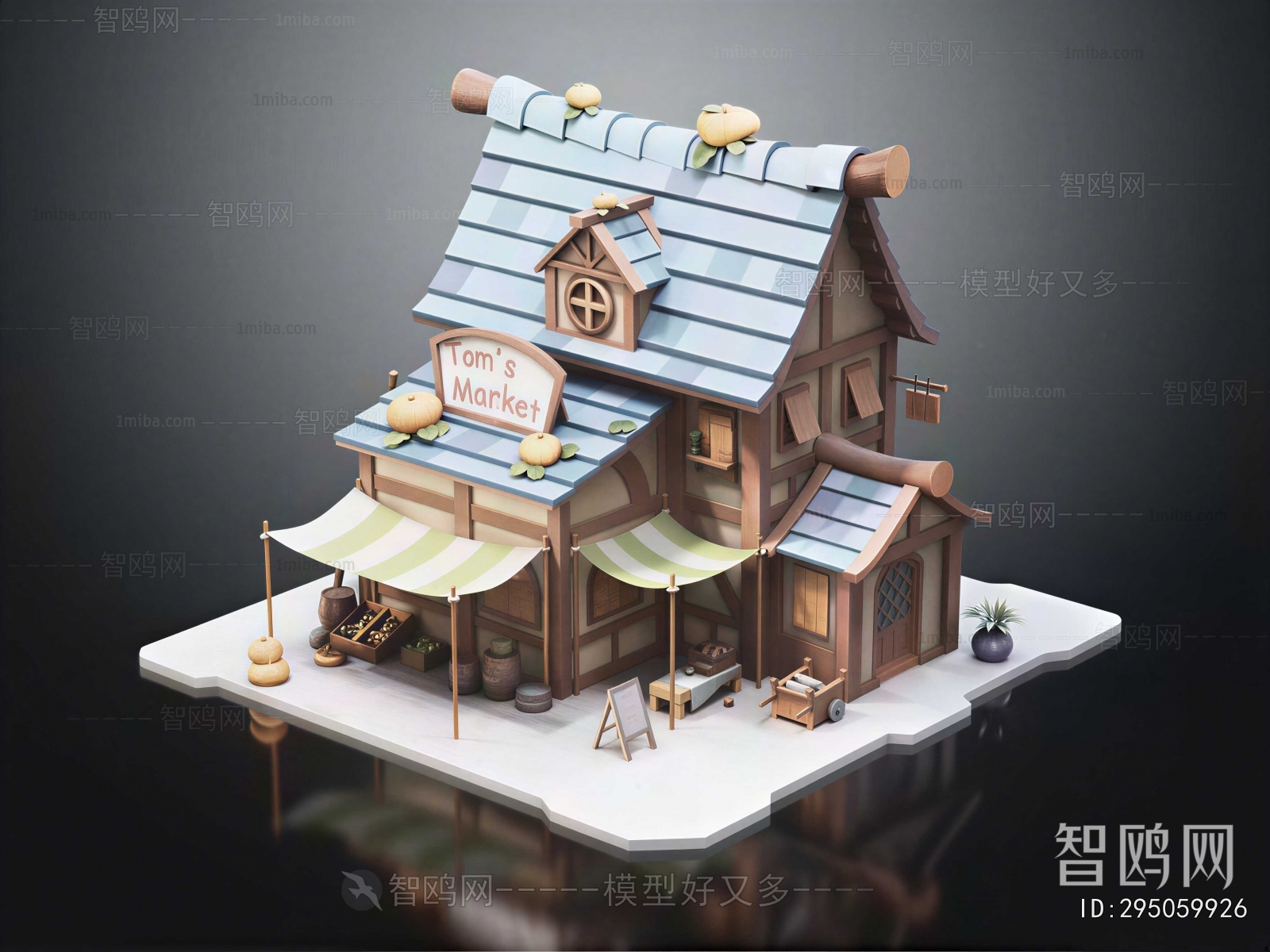Simple European Style Cartoon House