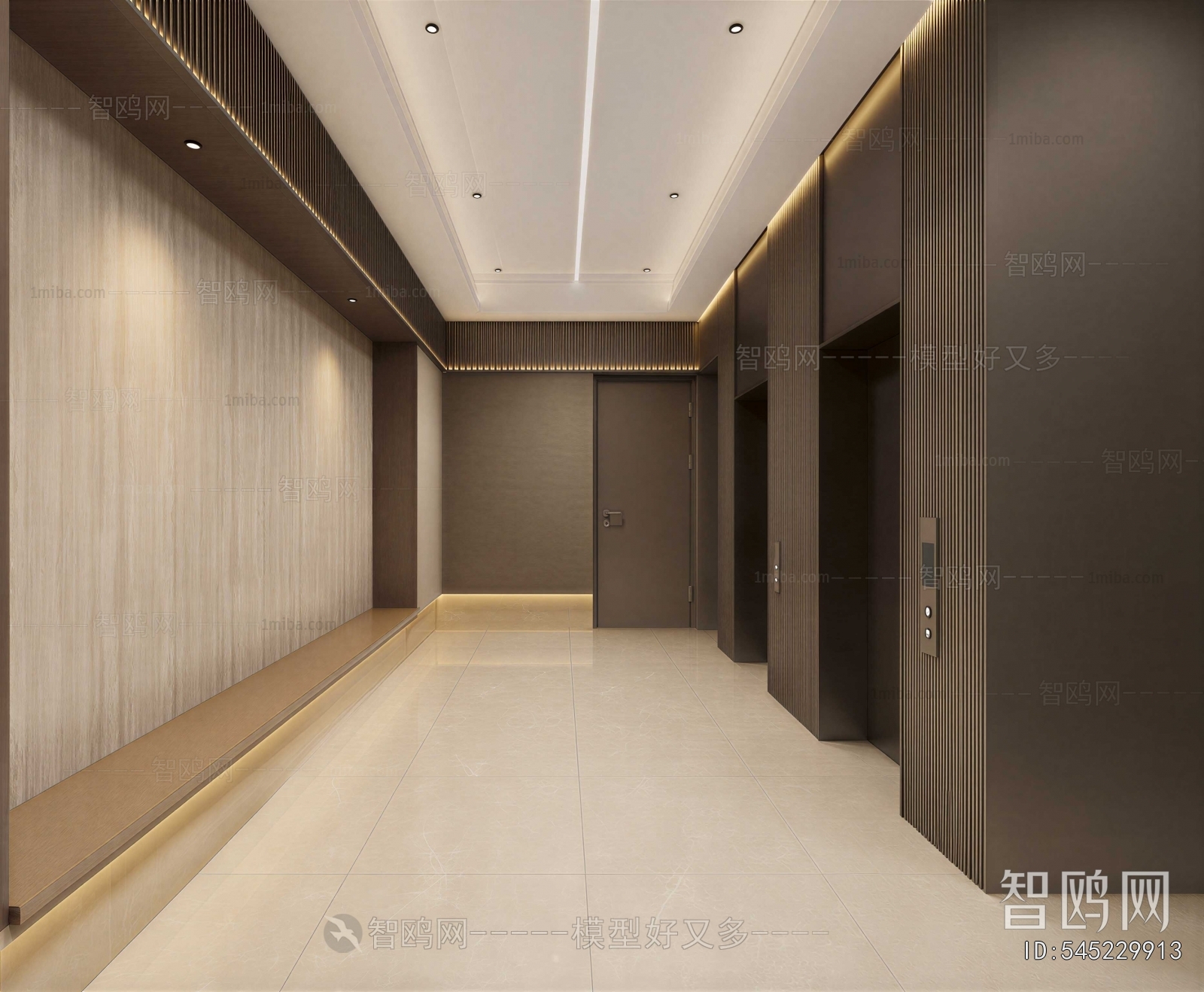 Modern Office Elevator Hall