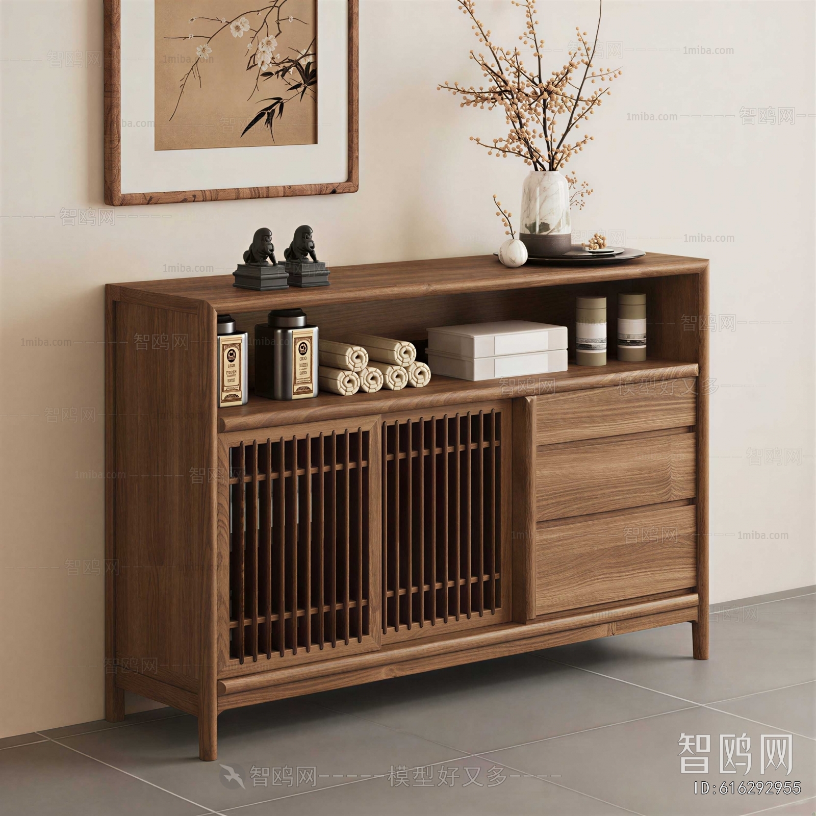 New Chinese Style Side Cabinet