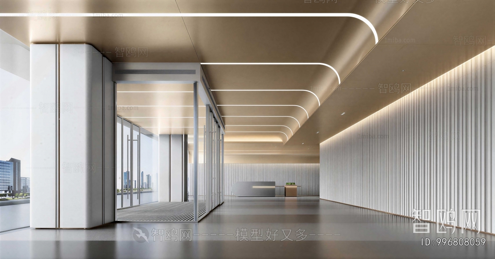 Modern Office Reception Desk