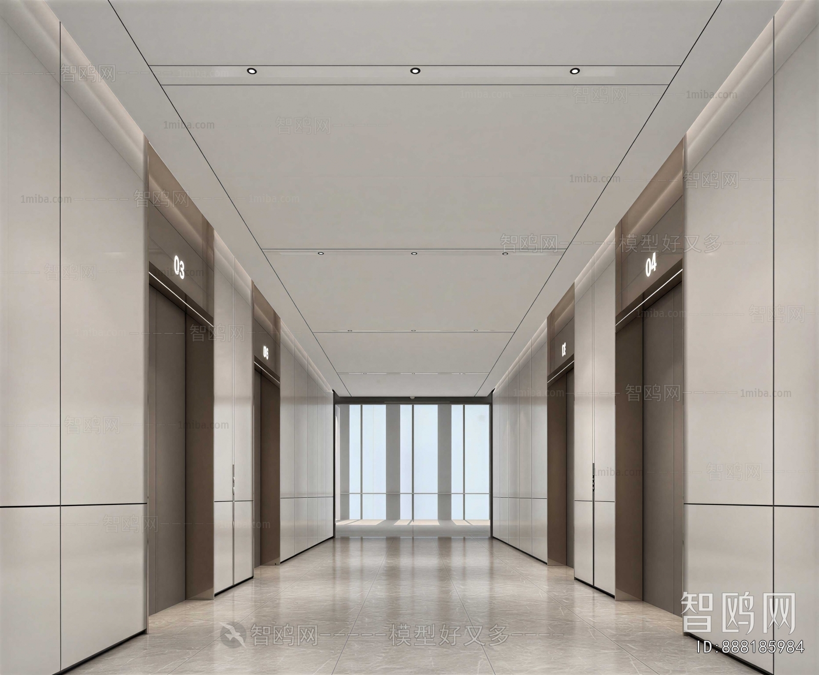 Modern Office Elevator Hall