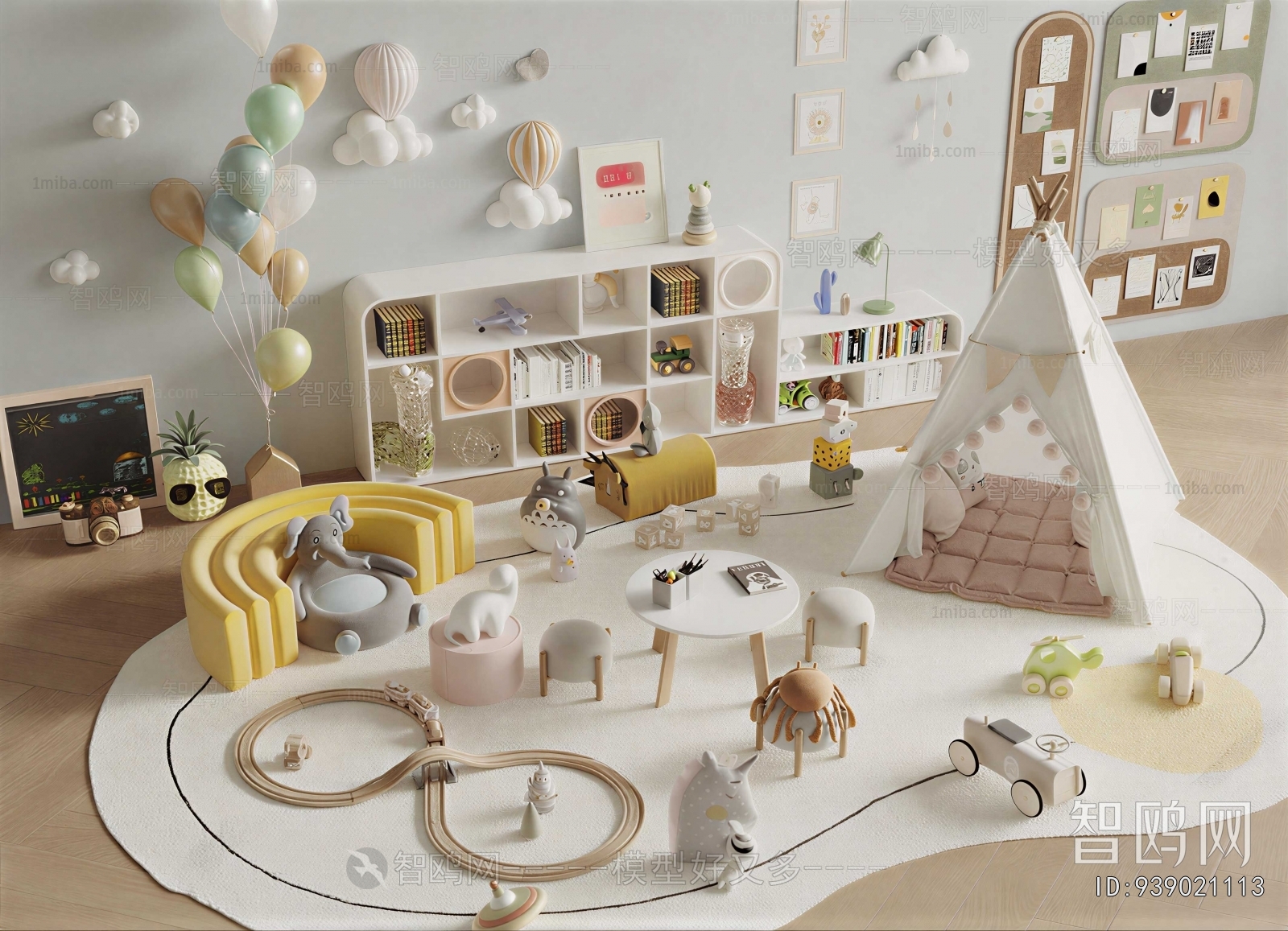 Modern Children's Room Activity Room