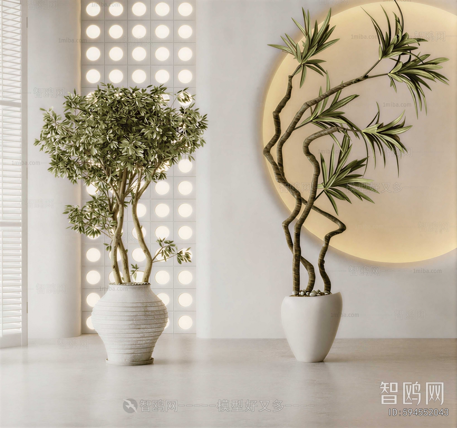 Modern Ground Green Plant Potted Plants