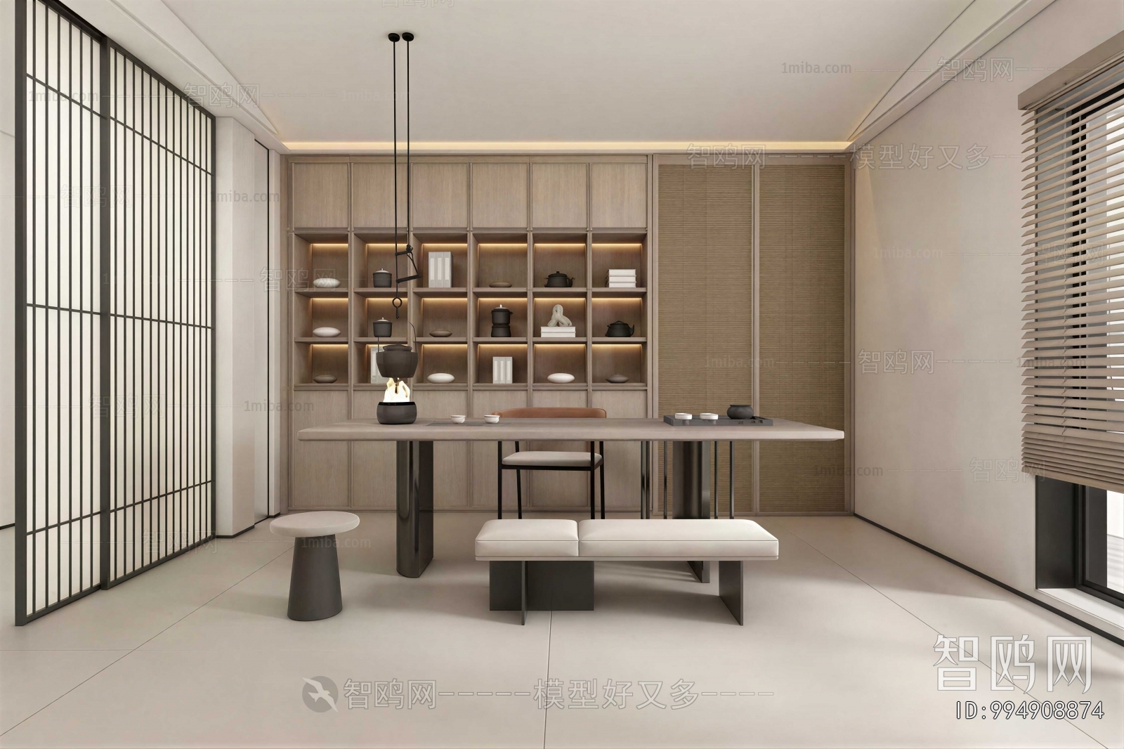 New Chinese Style Study Space