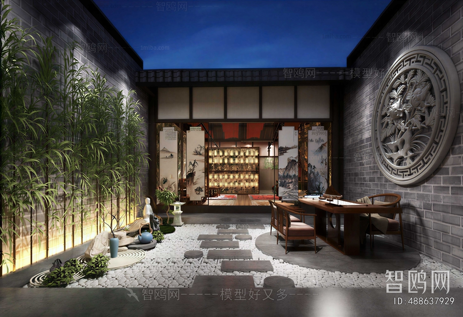 New Chinese Style Courtyard/landscape