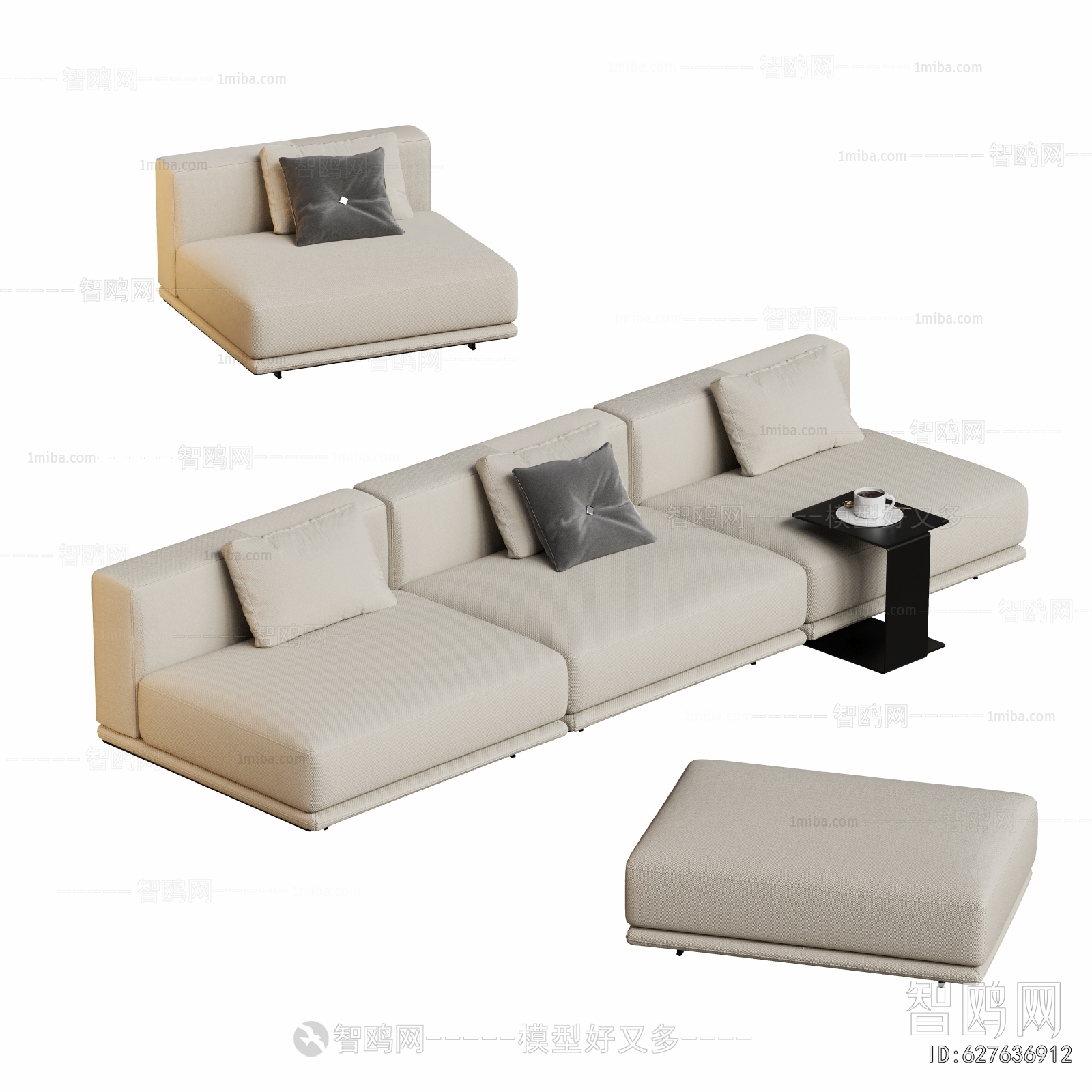 Modern Three-seat Sofa