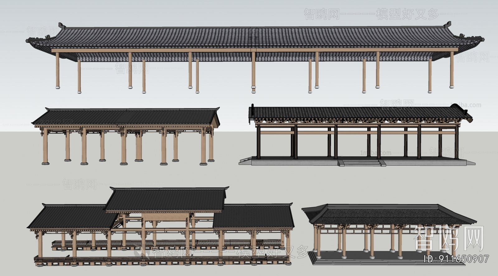 Chinese Style Ancient Architectural Buildings