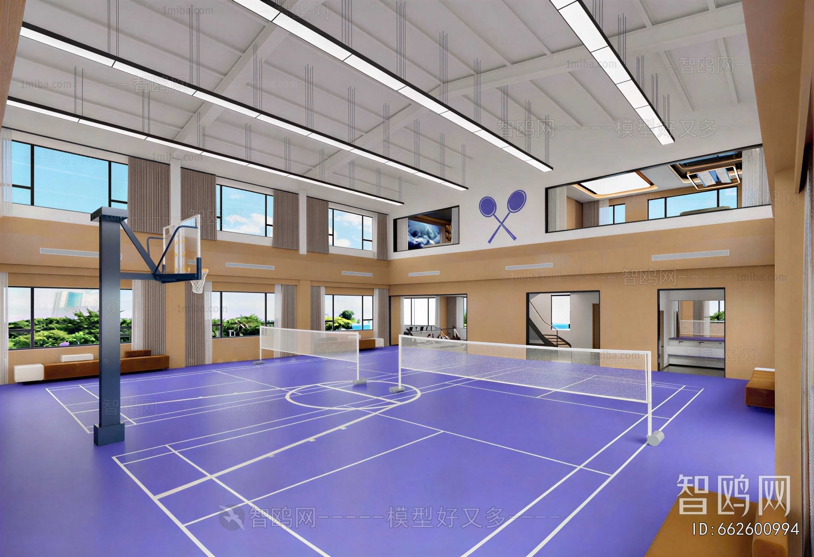 Modern Indoor Badminton Court