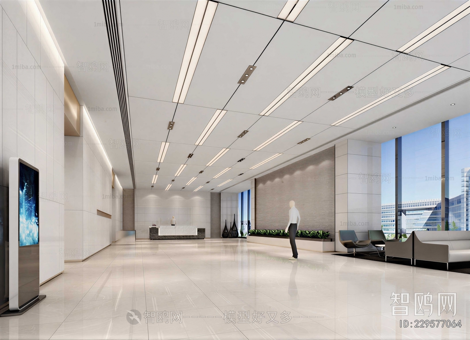 Modern Office Reception Desk