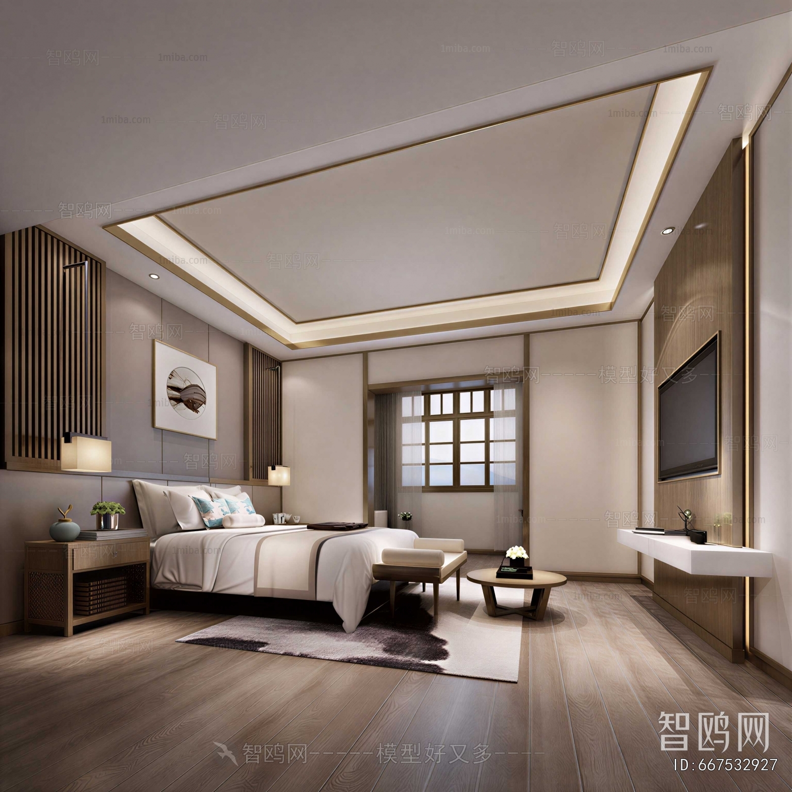 New Chinese Style Bedroom