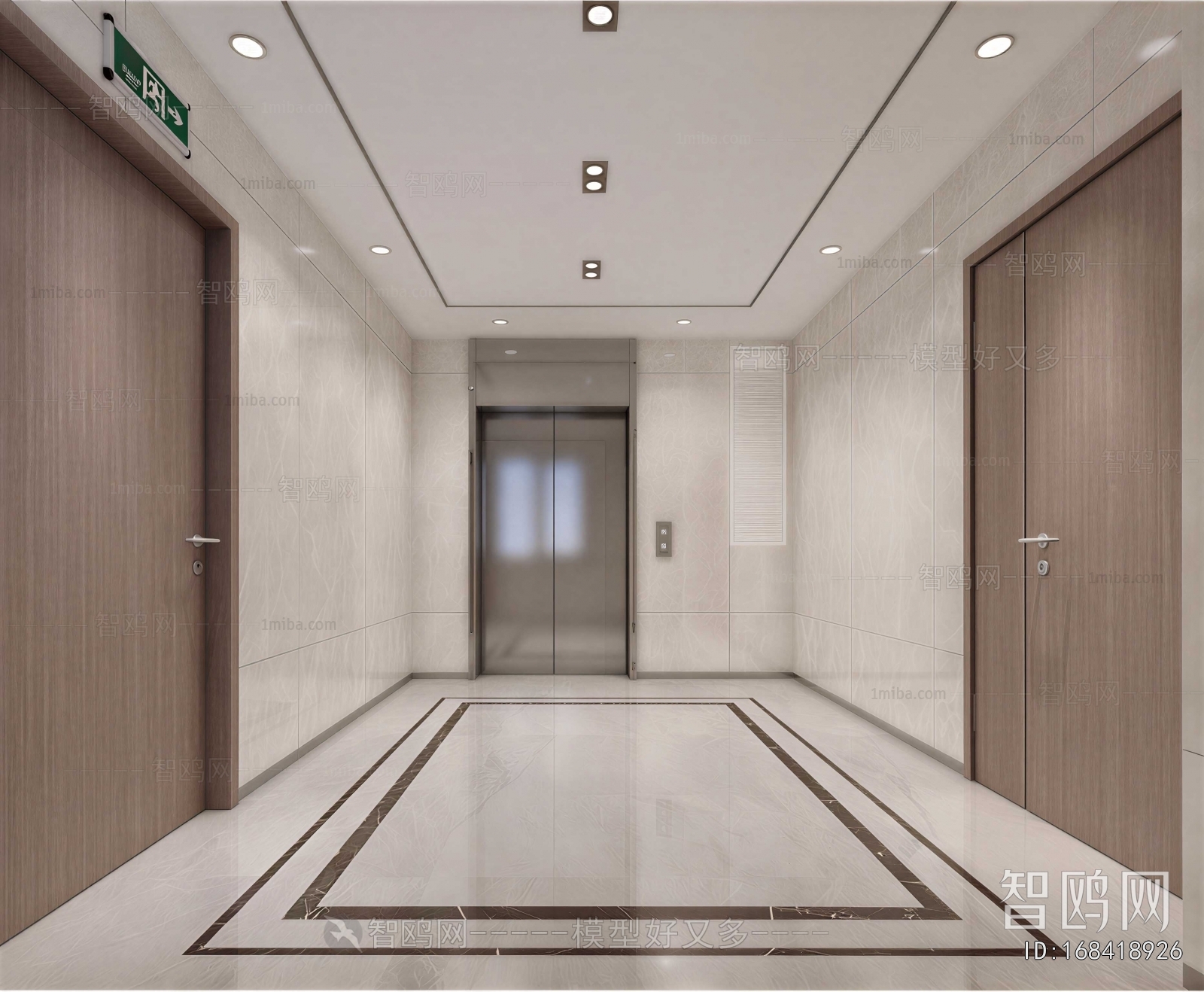 Modern Office Elevator Hall