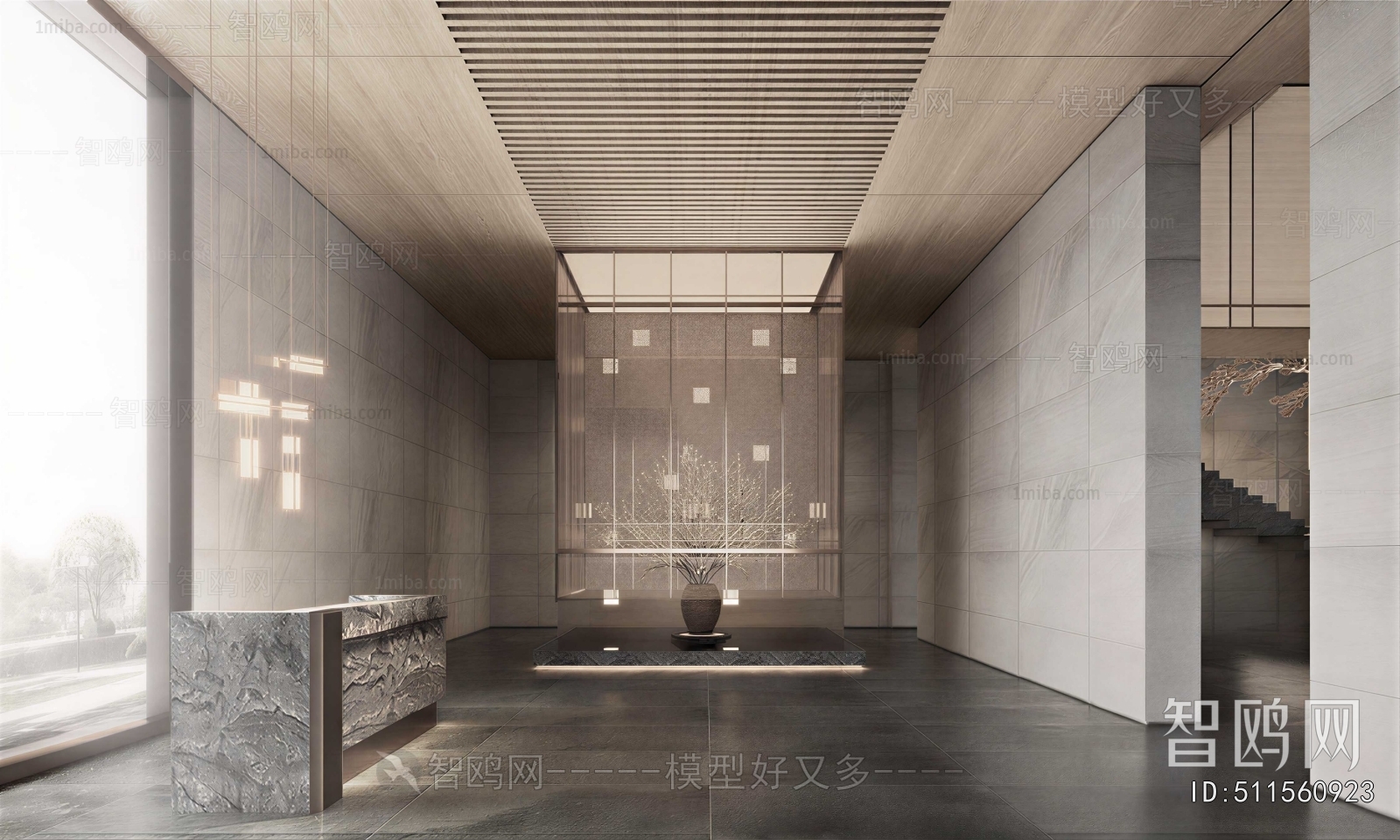 Modern Office Reception Desk