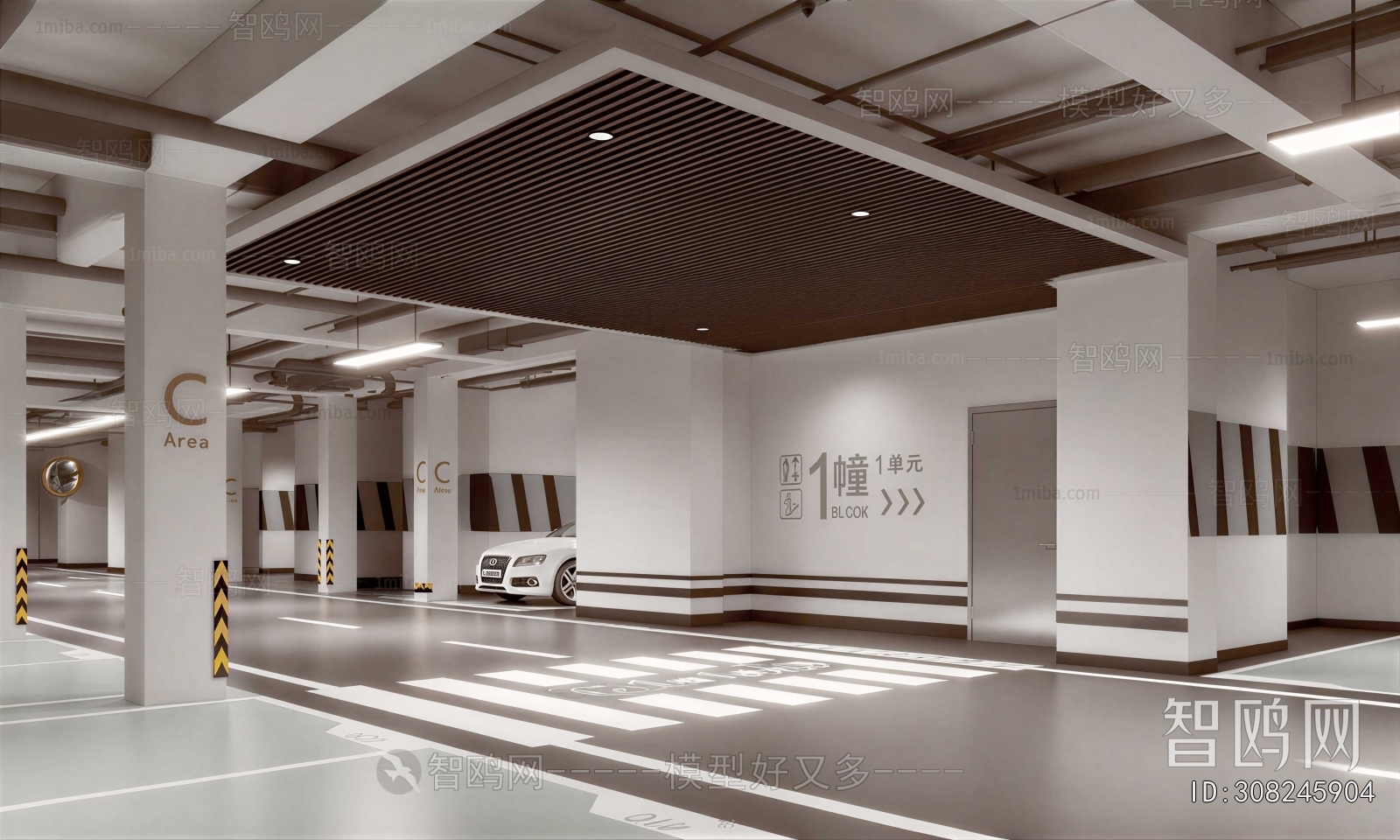 Modern Underground Parking Lot
