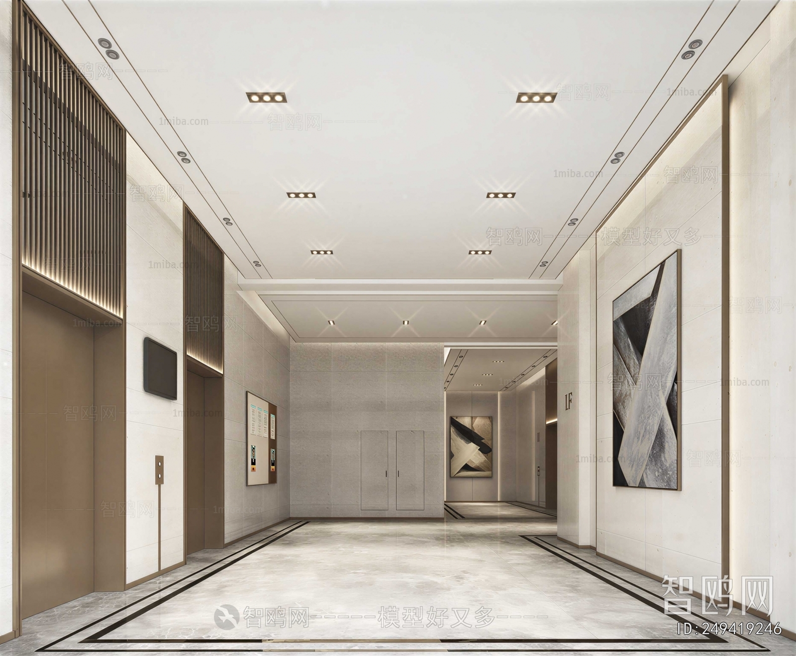 Modern Office Elevator Hall