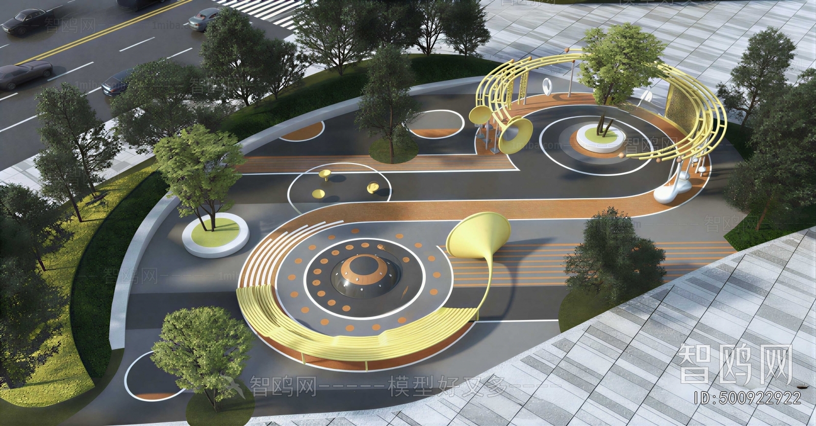 Modern Park Landscape